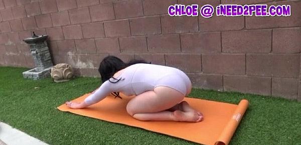  Chloe Carter wetting herself pee pants